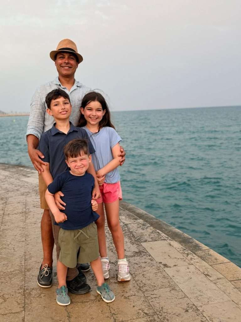 Marcelino and family on pier Marcelino and family on pier